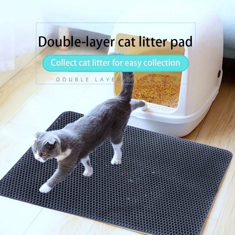 Cat's Essentials Pet Cat Litter Pad Waterproof EVA Double Layer Pet Litter Box Pad Cleaning Pad Cat Supplies Accessories