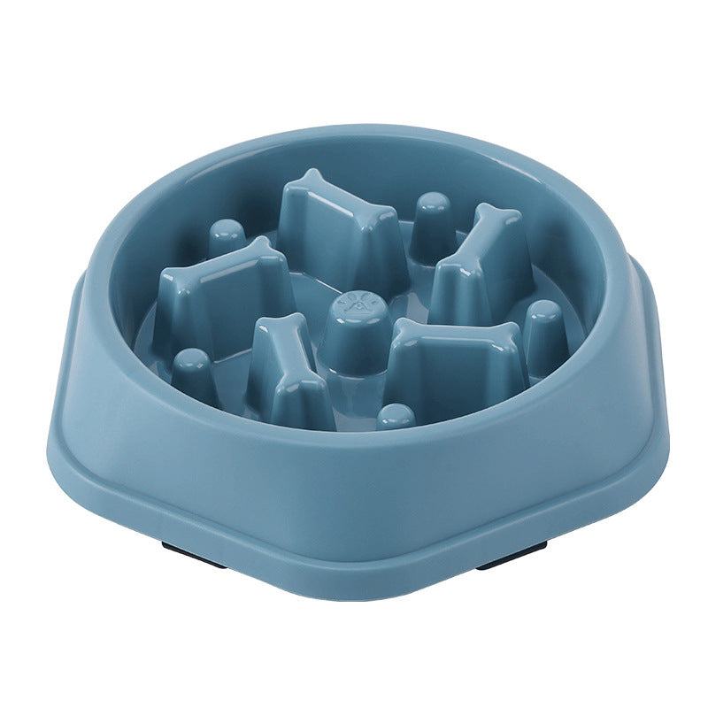 Anti-choke Pet Bowl New Anti-tumble Dog Bone Slow Food Single Bowl