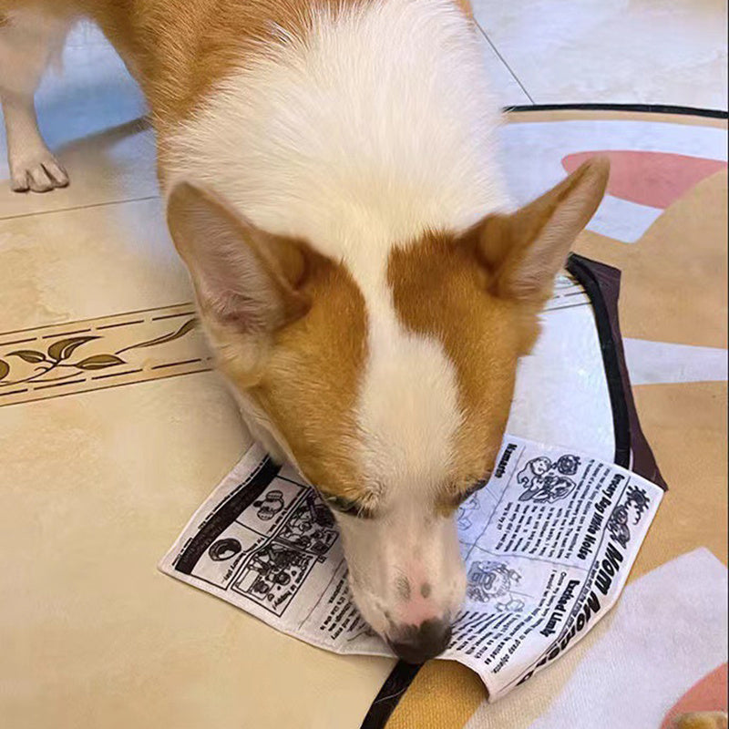 1pc Tearproof Pet Dog Sound Toy Simulated Squeaking Newspaper Playingcard Teeth Resistant Corgi Teddy Puppy Interactive Toys