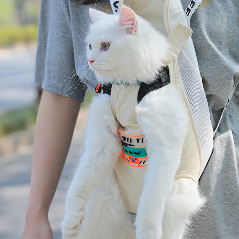 Bolsa para gatos, mochila portátil para salir, llevar hombros para mascotas