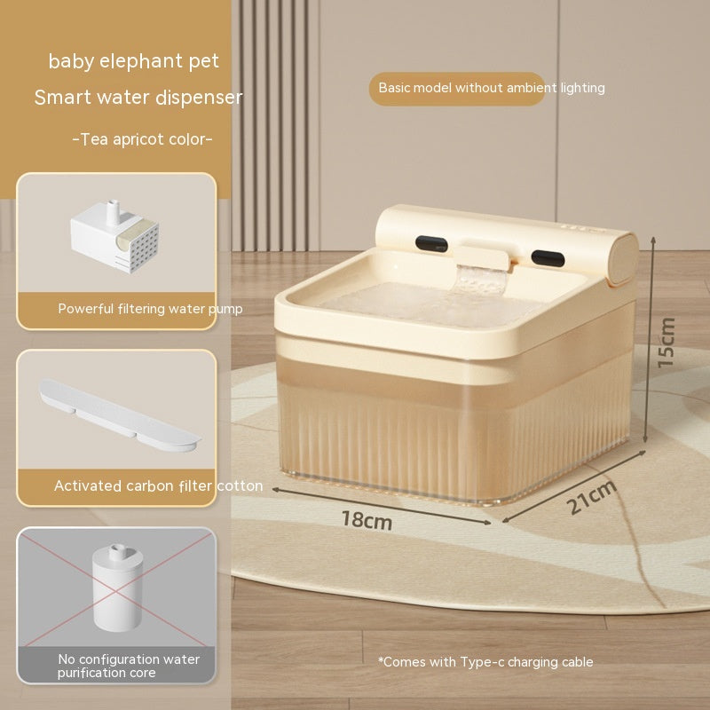 Distributeur d'eau intelligent en plastique pour animaux de compagnie, joli bol à boire à Triple filtre 4L, grande capacité, distributeur d'eau pour chat