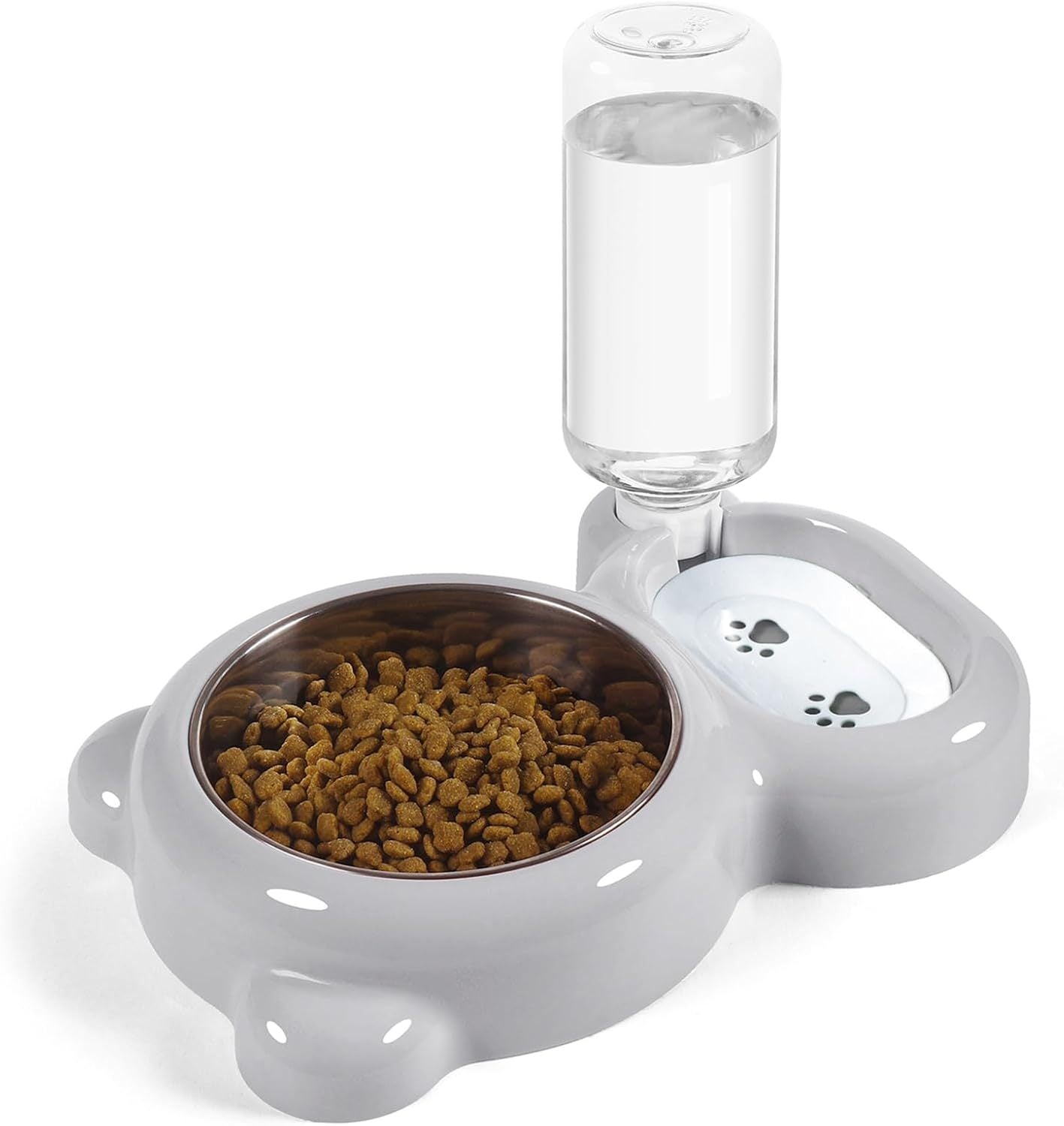 Ensemble de gamelles pour chien et chat avec distributeur d'eau et bol en acier inoxydable pour chats et petits chiens