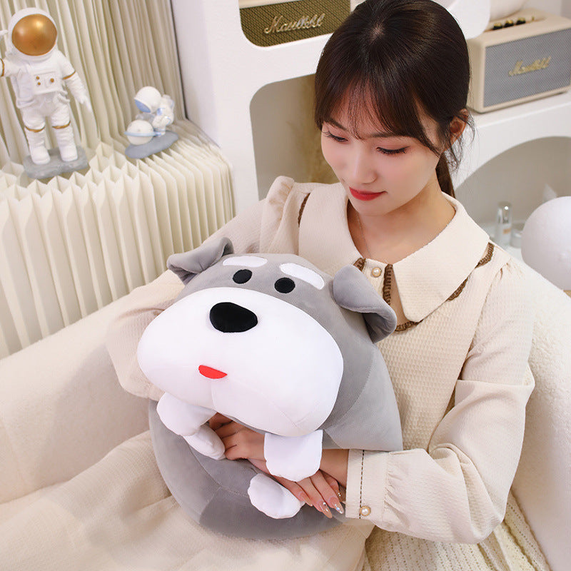 Cute Soft Lying Posture Schnauzer Doll Plush Toys