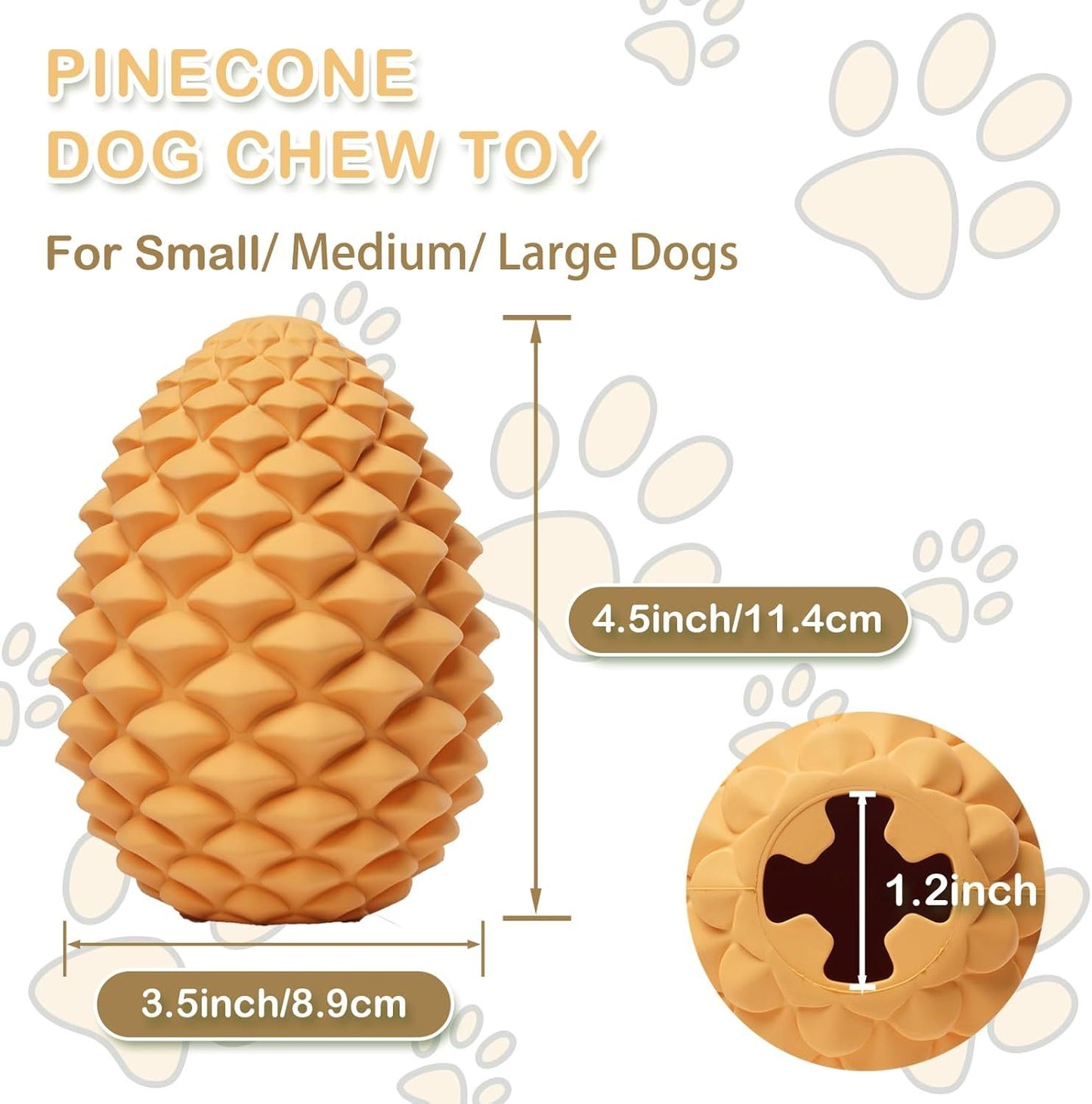 Juguetes resistentes para perros con forma de piña para masticadores agresivos Juguetes para masticar para perros con dispensador interactivo de golosinas Juguete indestructible para perros medianos y grandes Regalos resistentes para perros