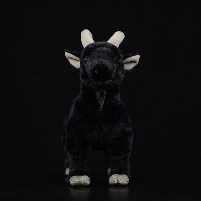 Fashionable Simple Black Goat Shaped Plush Toy