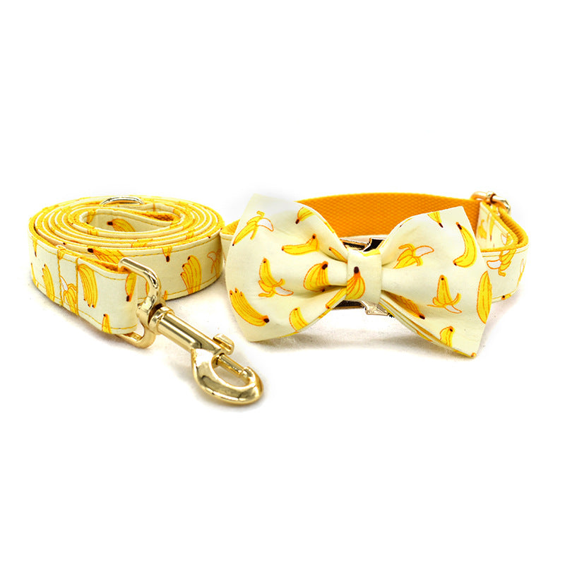 Corde de traction pour chien banane jaune