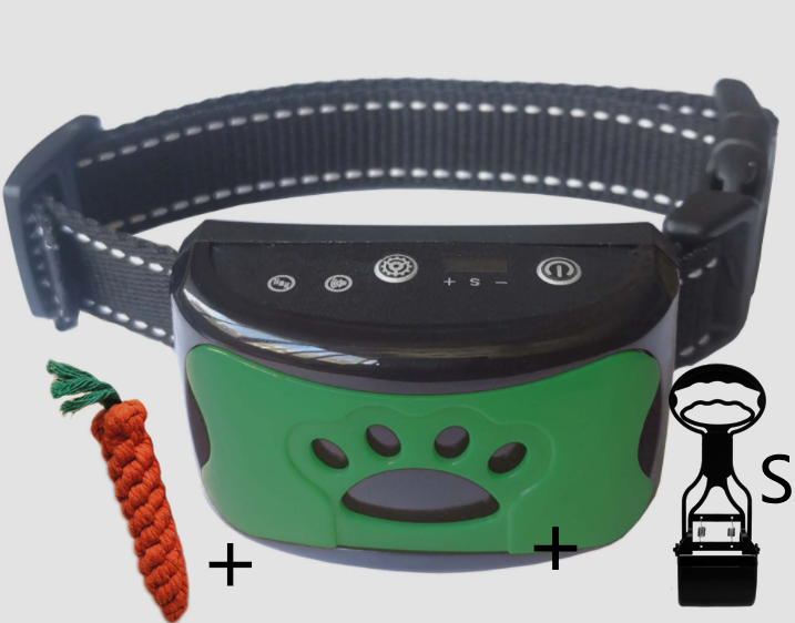 Collar de entrenamiento para perros, eléctrico, resistente al agua, Control remoto, recargable, entrenador para perros, supresor de ladridos con sonido de vibración de choque