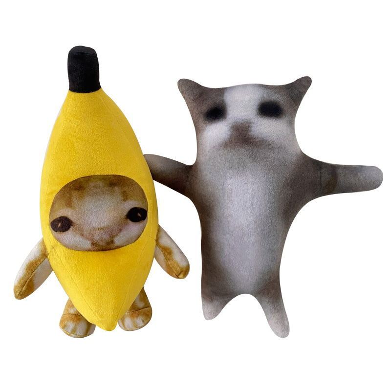 Poupée en peluche Banana Happy Cat