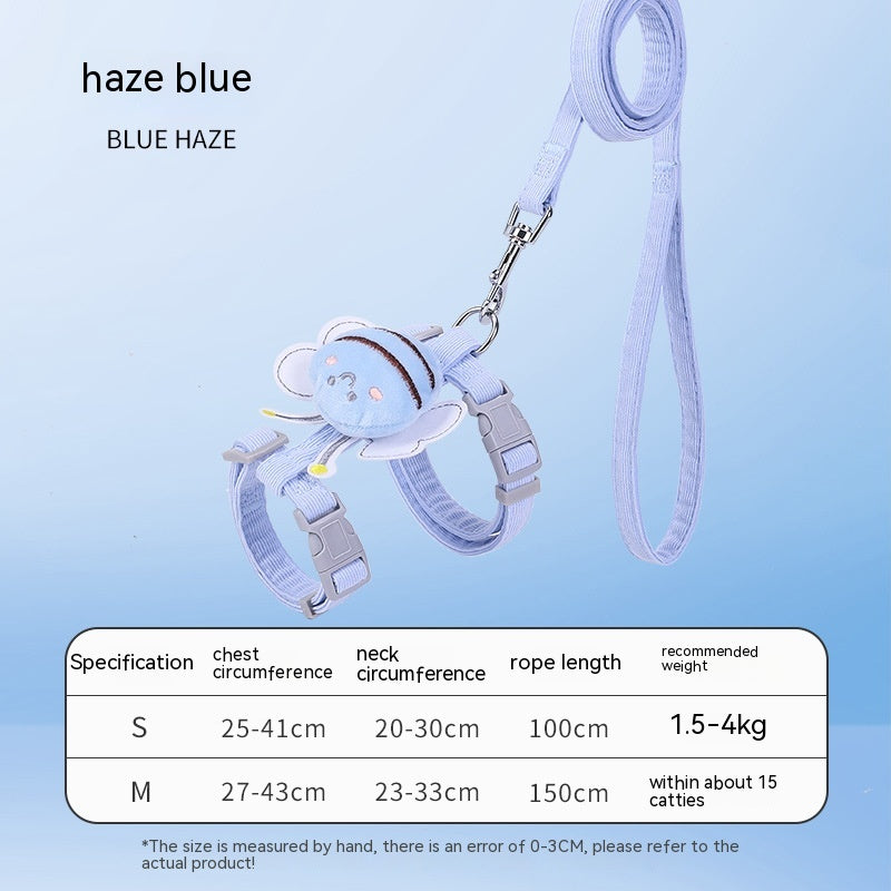 Adjustable Pet Cat Gradient Color Hand Holding Rope