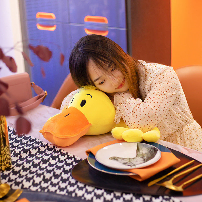 Soft Cute Lying-style Big Yellow Duck Plush Toy