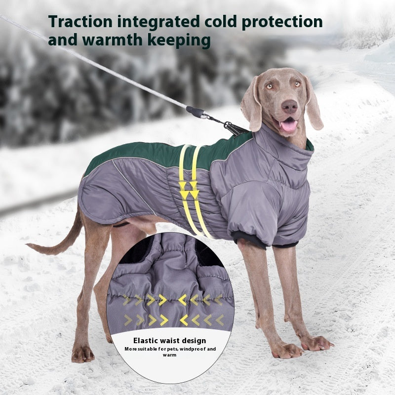 Autumn And Winter New Thickened Warm Dog Cotton-padded Clothes