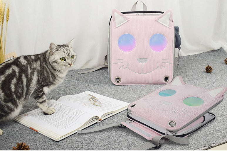 Mochila para gatos con cápsula espacial