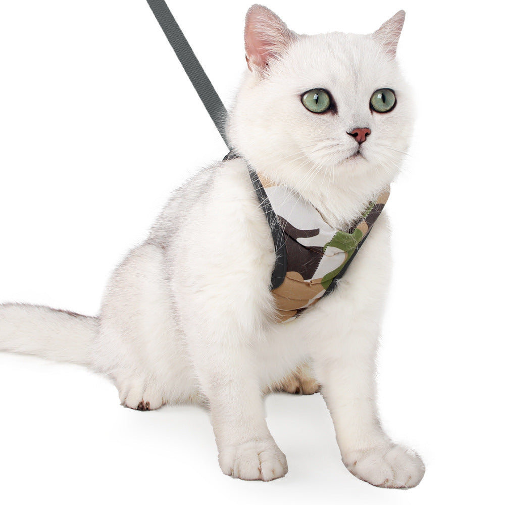 Gilet anti-chute en éponge, corde de traction pour chat