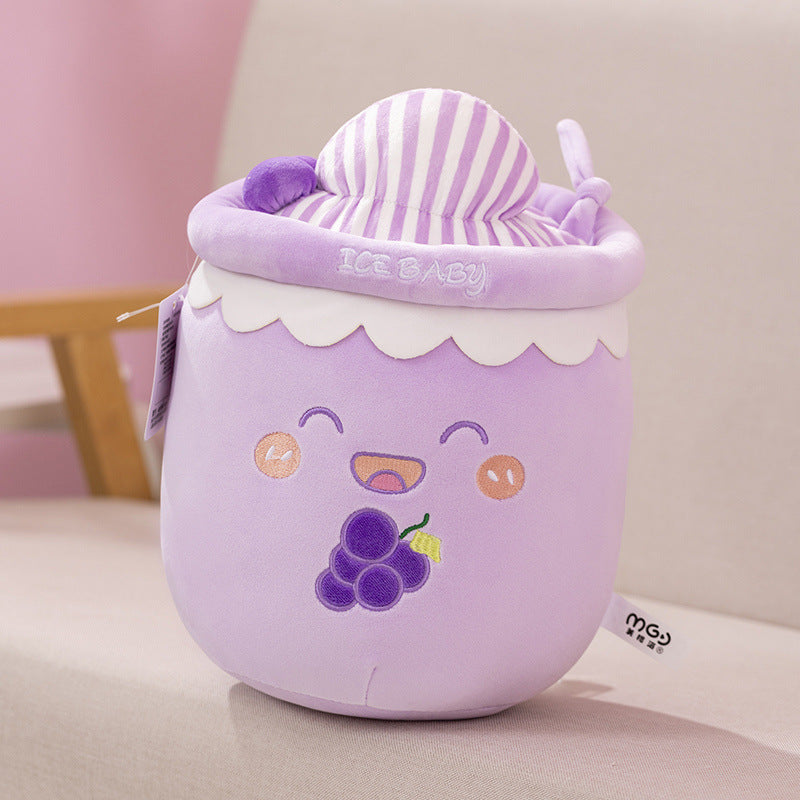 Oreiller en forme de tasse de thé au lait et glace et neige, jouet en peluche mignon, prix