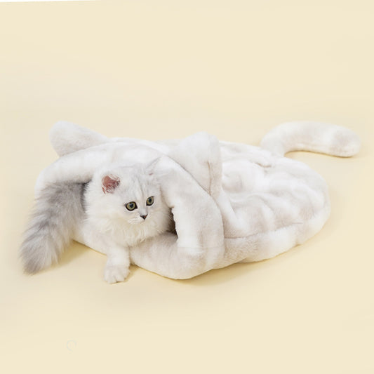 Cozy cat sleeping bag house