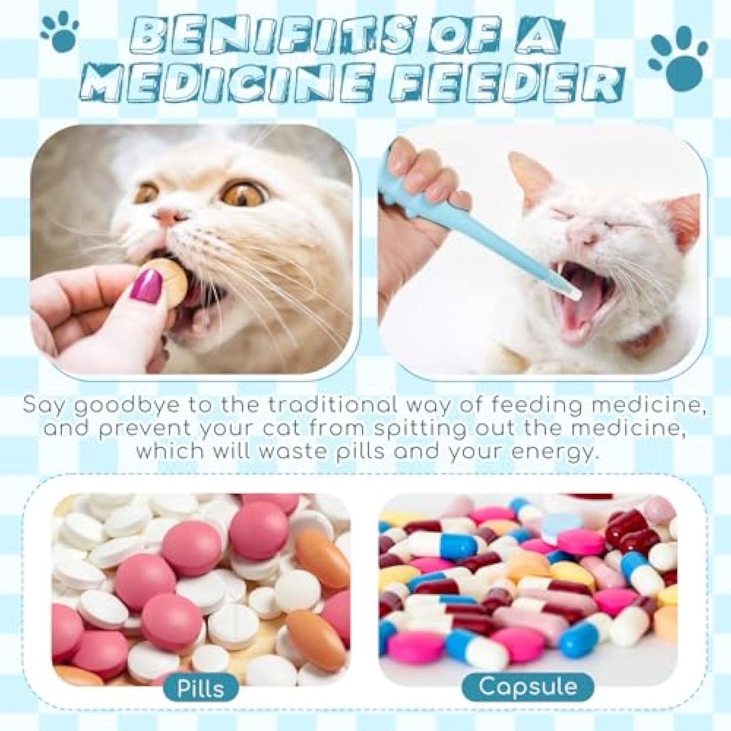 Lot de 2 piluliers pour animaux de compagnie, distributeur de pilules pour chat et chien, pistolet à pilules pour animaux de compagnie, seringues en silicone avec embout souple pour chats, chiens et petits animaux