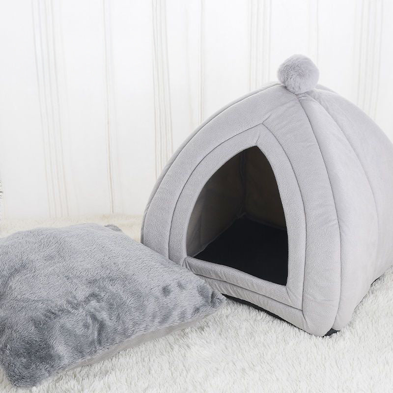 Bonita cama para gatos, casa para mascotas, cojín para tumbonas, tienda de campaña para perros pequeños, cesta lavable para cachorros, cueva, alfombra suave para gatos, suministros para camas para casas