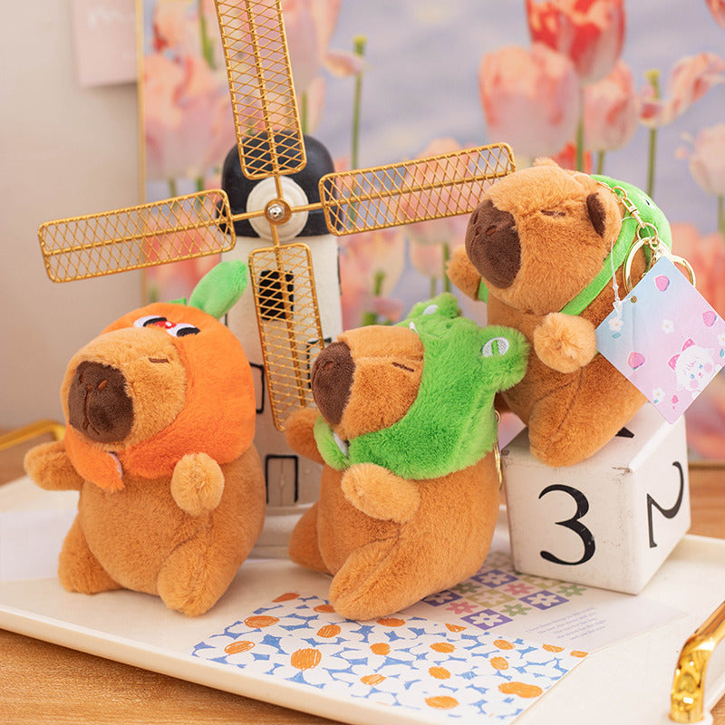 Capabala Capybara Doll Guinea Pig Peluche Juguete Pequeño Colgante Niñas Bolsos Adorno Llavero