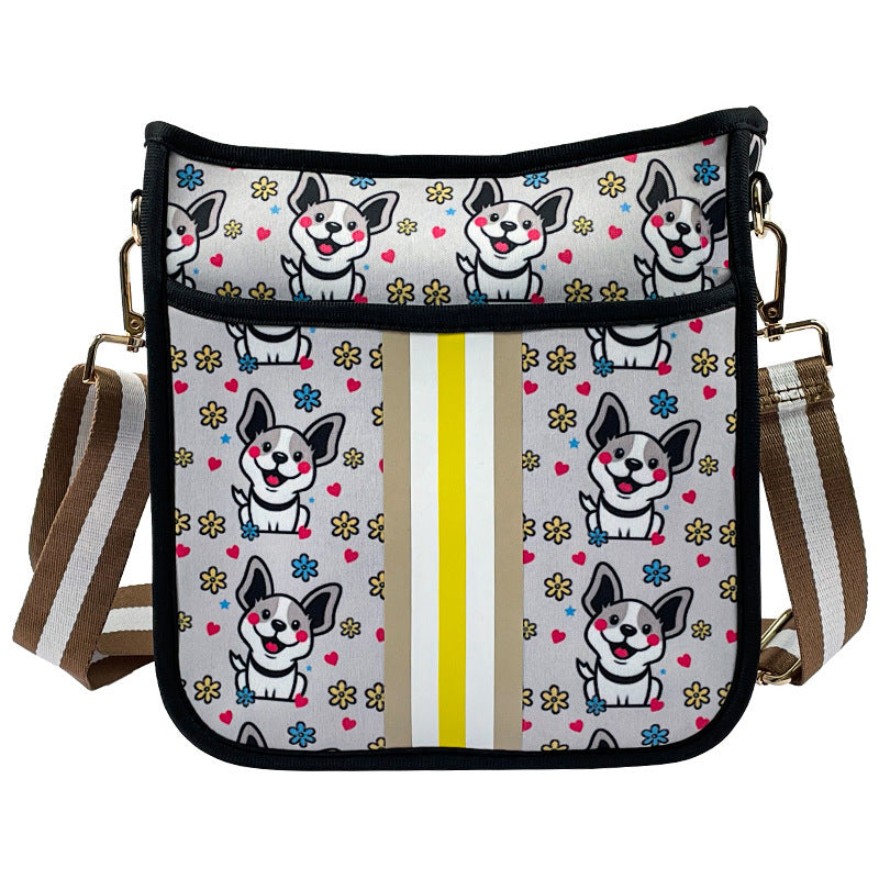 Neoprene Dog Walking Bag Fashion All-match Messenger Bag