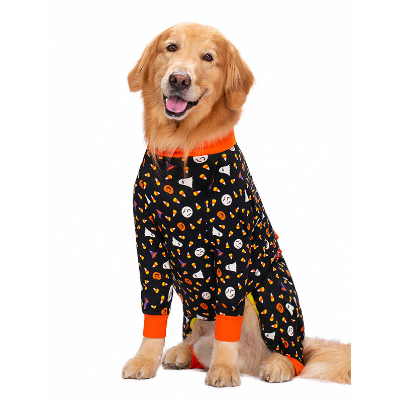 Anti-fur Pajamas Bow Decoration Big Dog Four-legged Pet Clothing