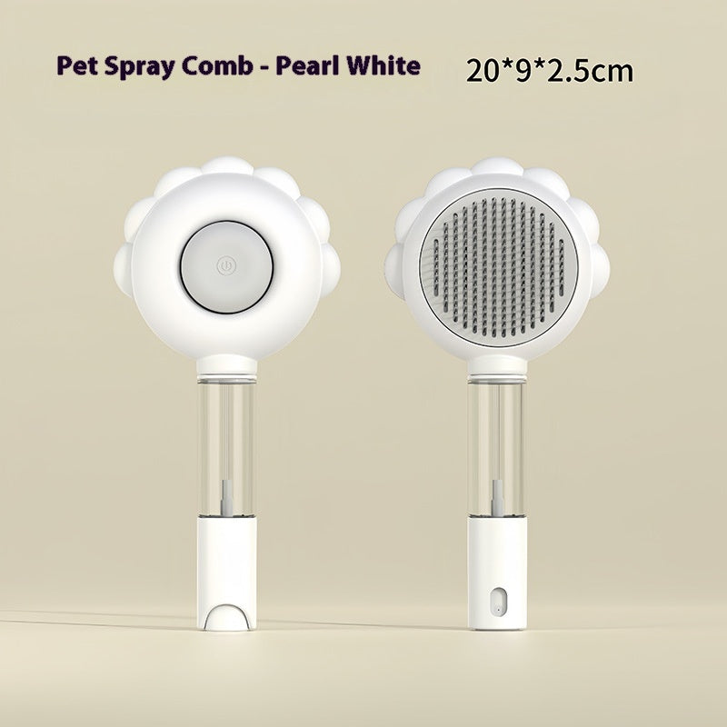 2 en 1 auto-nettoyant chien brosse peigne avec Spray animaux de compagnie toilettage épilateur peignes brosse flottante cheveux brosse de toilettage pour animaux de compagnie produits pour animaux de compagnie