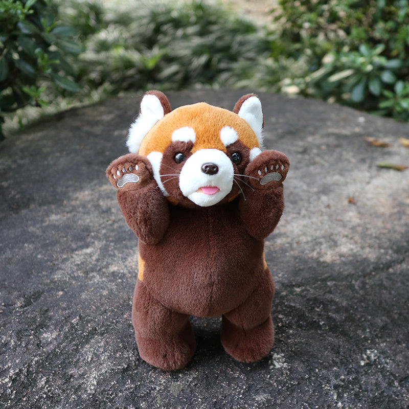 Station Style Startled Red Panda Plush Toy