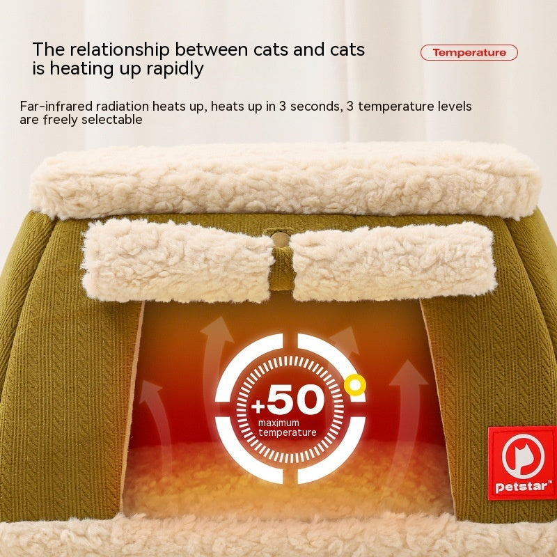 Chauffage thermique électrique hiver maison pour chat chauffage chiot chatons maison fermée