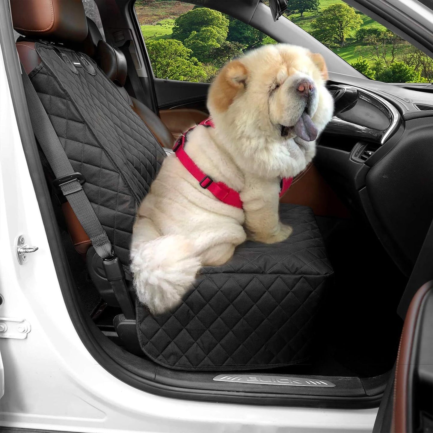 Funda de asiento de coche para perros, funda impermeable para asiento delantero de mascotas, protección para asiento de vehículo, a prueba de arañazos y antideslizante, funda protectora para asiento de coche para perros para coches, camiones y SUV