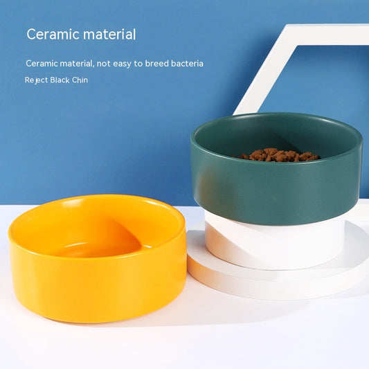 Bol en céramique pour animaux de compagnie en stock, style simple