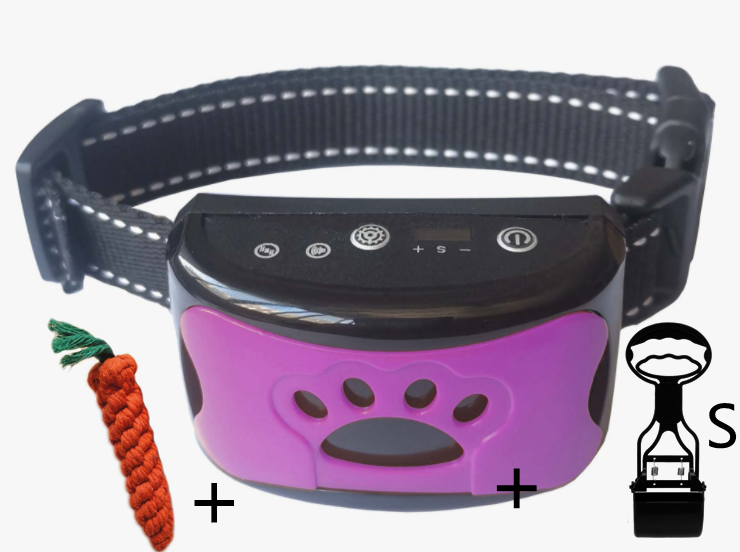 Collar de entrenamiento para perros, eléctrico, resistente al agua, Control remoto, recargable, entrenador para perros, supresor de ladridos con sonido de vibración de choque