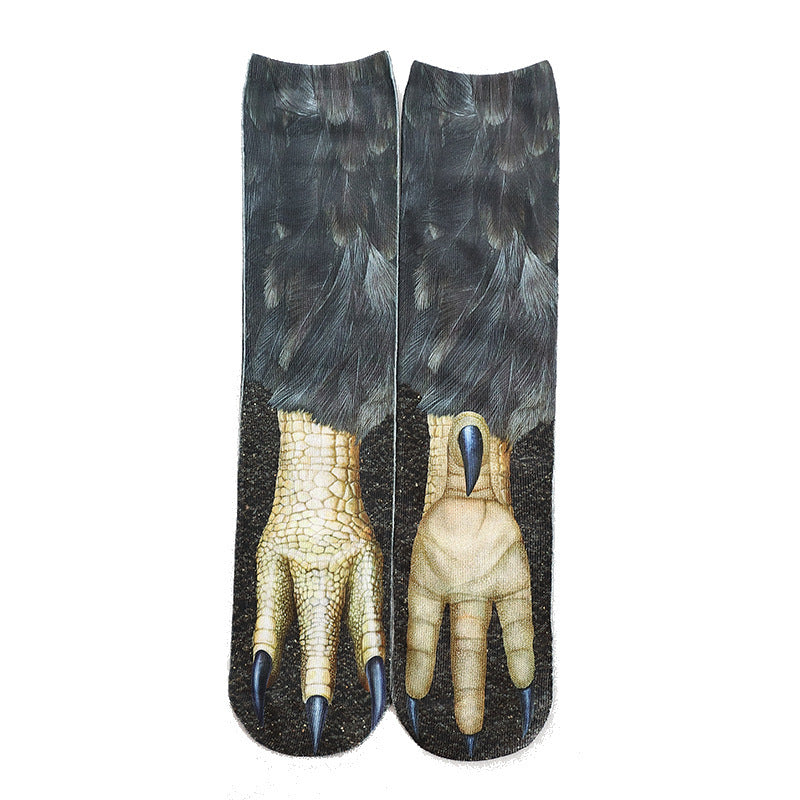 3D animal print socks