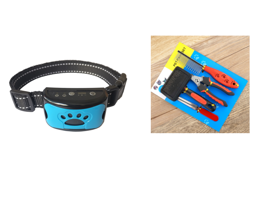 Collar de entrenamiento para perros, eléctrico, resistente al agua, Control remoto, recargable, entrenador para perros, supresor de ladridos con sonido de vibración de choque