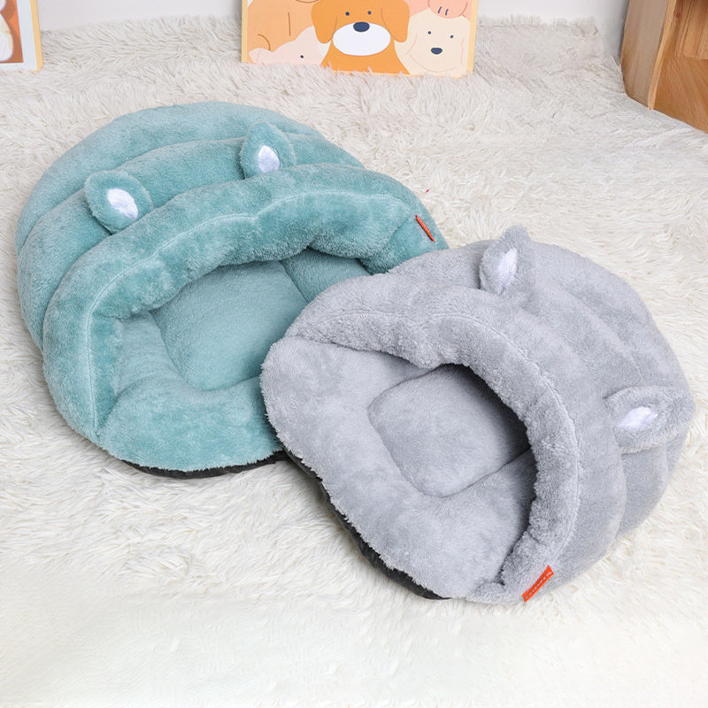 Pet Dog Cat Cave  Bed Basket House Kitten Soft Cozy Indoor Cushion Kennel Warm Nest