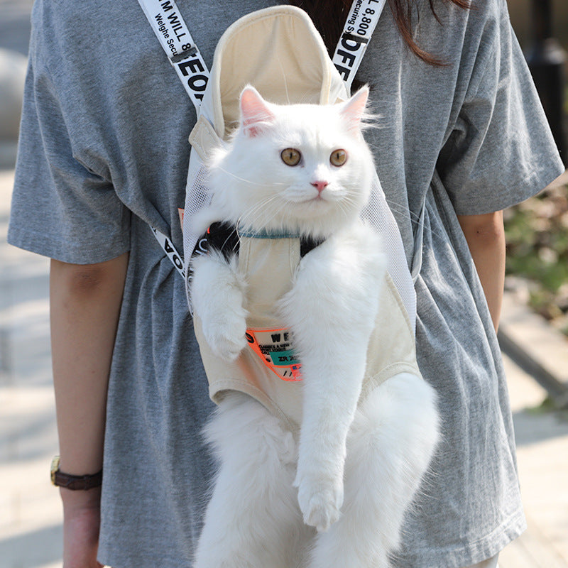 Bolsa para gatos, mochila portátil para salir, llevar hombros para mascotas