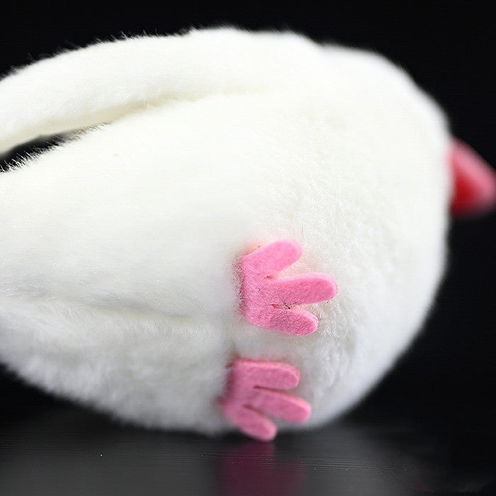 Colgante de juguete de peluche de pájaro mandarín blanco de simulación de muñeca de pájaro mandarín blanco