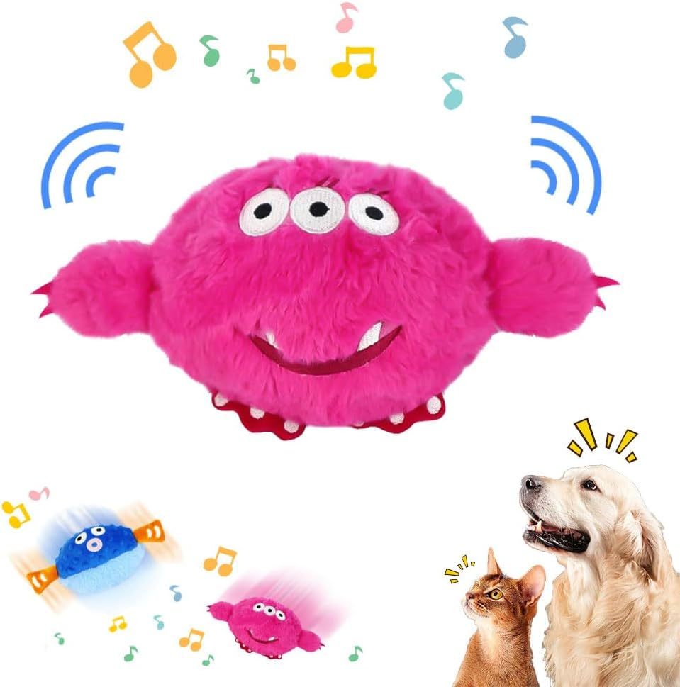 Active Moving Pet Plush Toy With Sounds Interactive Dog Toys Chargable Squeaky Moving Dog Toy Puppy Toys To Keep Them Busy For Boredom Dogs Pet Puppy Chew Toys For Teething