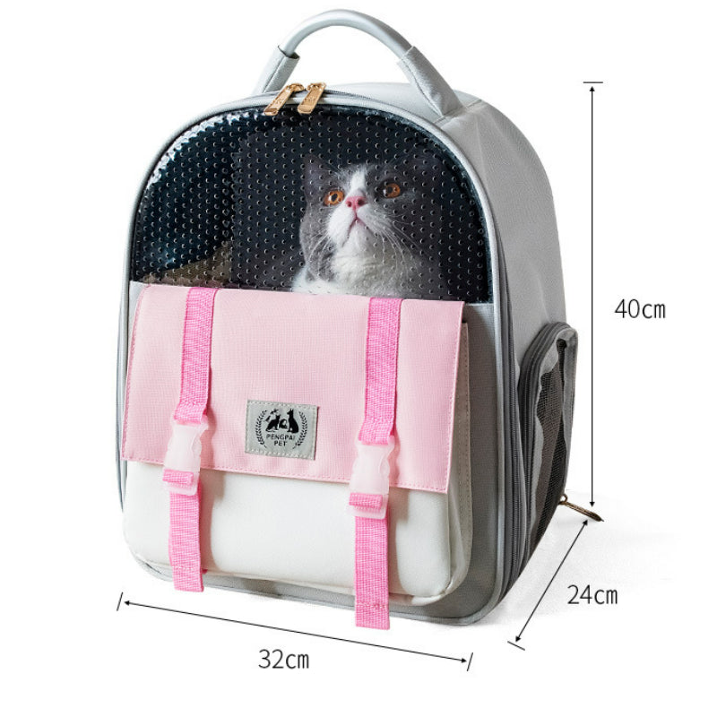 Sac à dos portable et pliable pour chat et chien de grande capacité