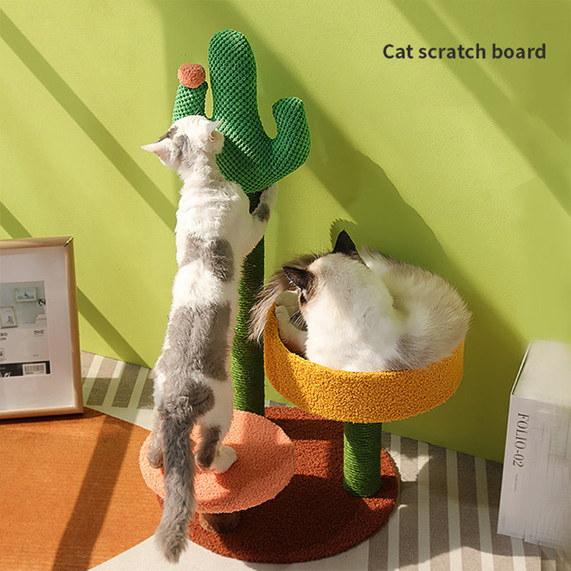 Cactus Climbing Frame Cat Sisal Hemp Column Grinding Claw