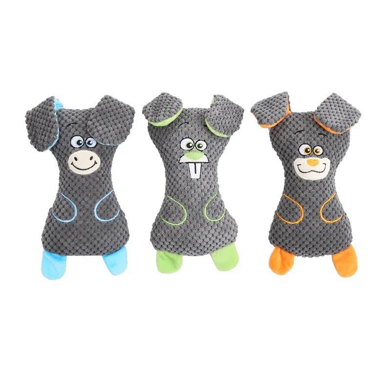 Dog Plush Bites Toys Squeak Cute Animal Shapes Grind Teeth And Clean Teeth Interactive Play Pet Supplies