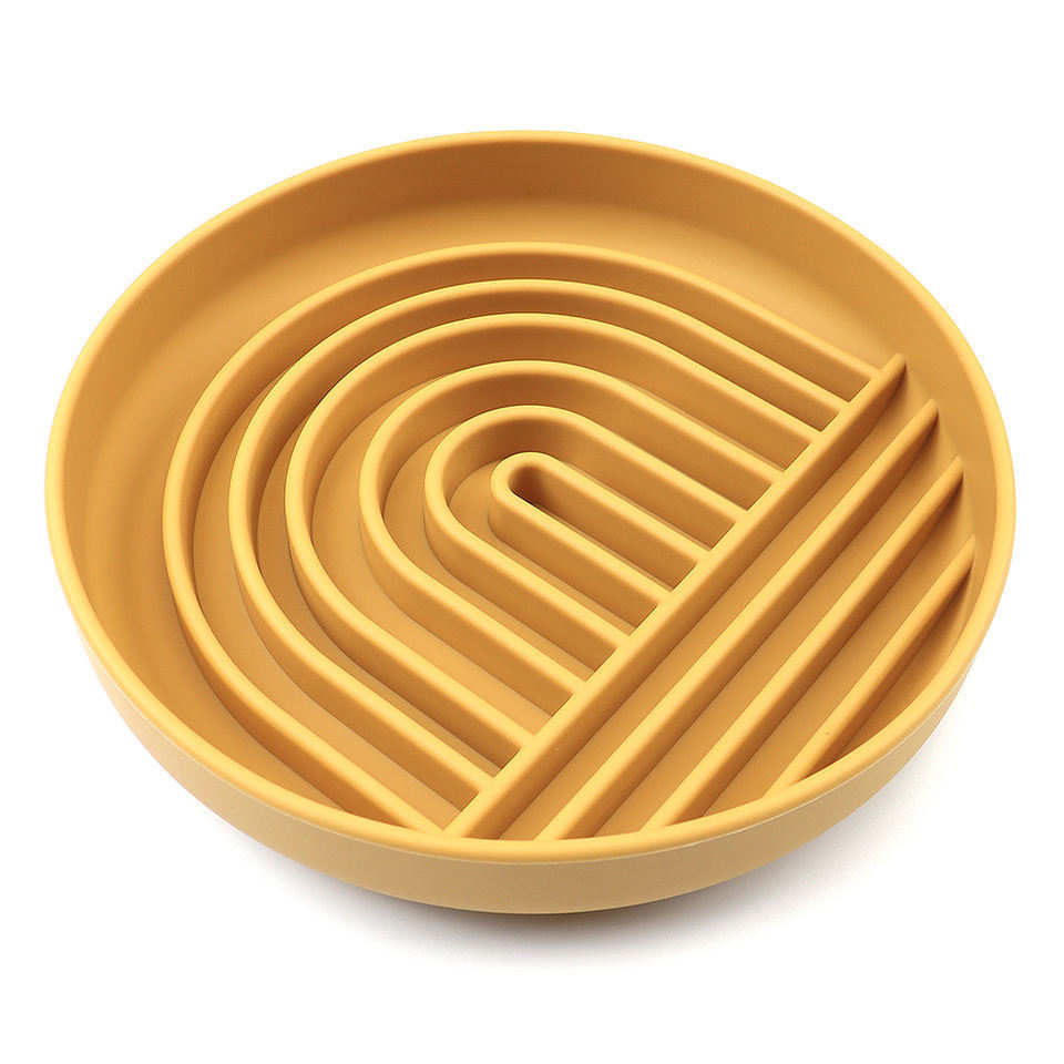 The Slowdown Bowl Silicone Slow Feeder For Dogs Puppies Slow Eating Modern Lick Mat Design Reduces Gulping Dishwasher Fit For All Breed Mealtime Challenge