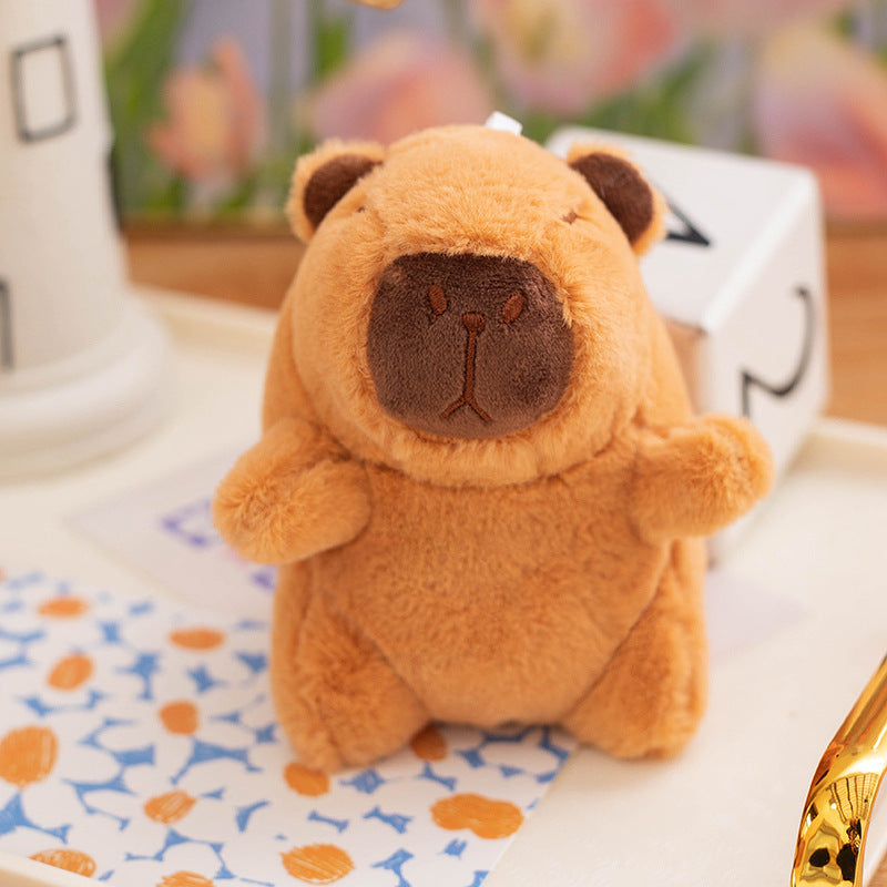 Capabala Capybara Doll Guinea Pig Peluche Juguete Pequeño Colgante Niñas Bolsos Adorno Llavero