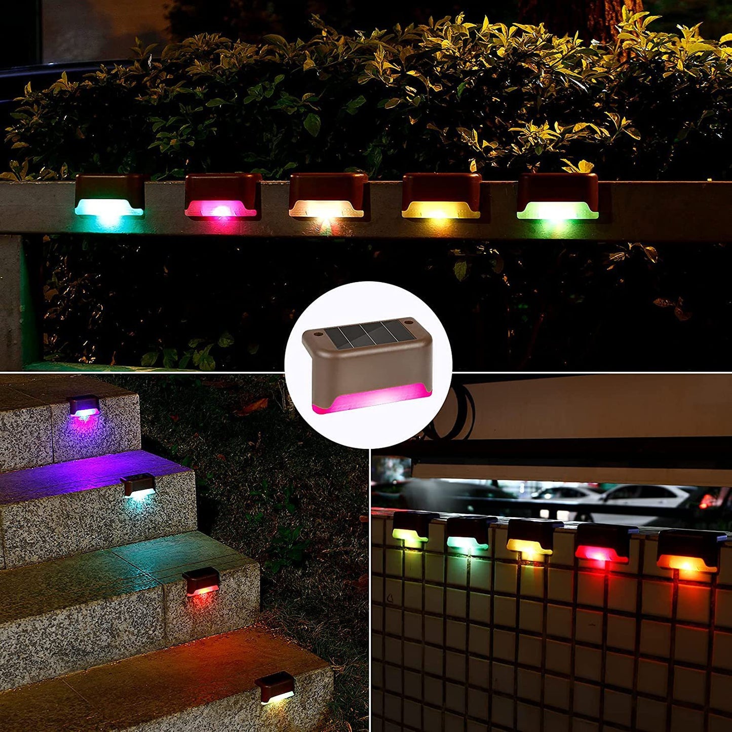 Luz de paso Solar, luz de jardín al aire libre, luz nocturna, luz LED de guía, escalera, luz de escalera, decoración de balcón, impermeable