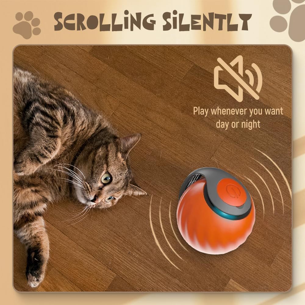 Jouets interactifs pour chats, balles pour chats d'intérieur, chiens, balle roulante, balle roulante à activation par mouvement avec contrôle tactile, balles interactives à déplacement automatique, jouets pour grands et petits animaux de compagnie