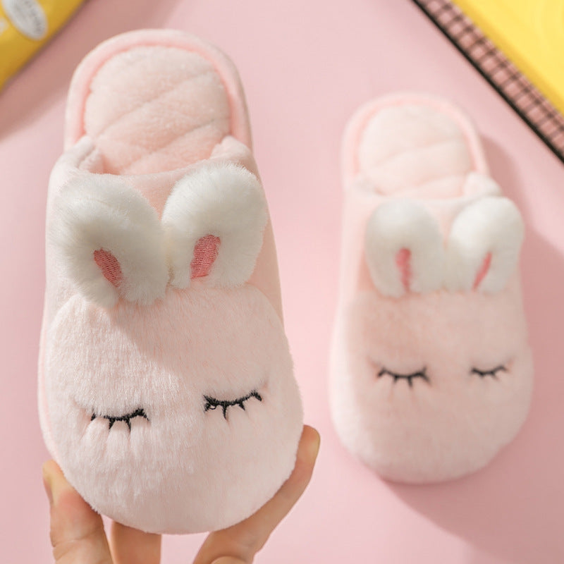 Pantuflas peludas de interior para niños y niñas de animales, pantuflas de algodón peludas para el hogar para niños