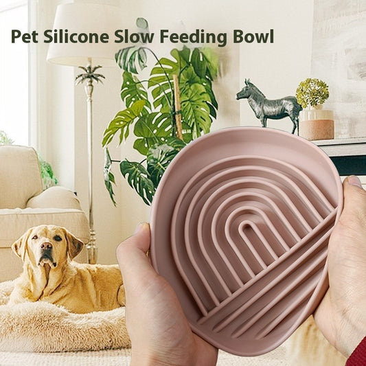 Bol pour chien à ventouse en silicone anti-étouffement et résistant aux hautes températures