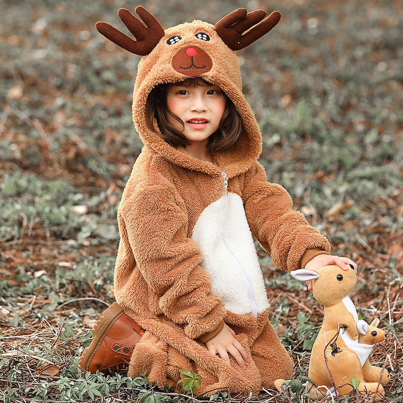 Mode pour enfants Simple Animal noël renne wapiti jouer Parent-enfant tenue