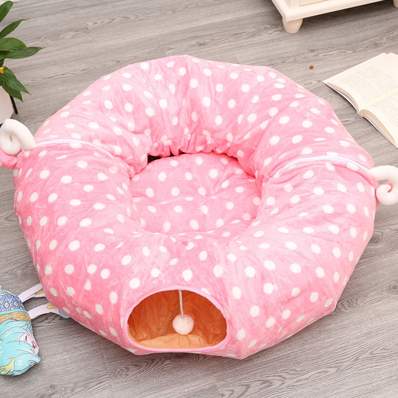 The New Pet Cat Tunnel Sleeping Nest Can Accommodate Folding Cat Channel Intellectual Cat Toy