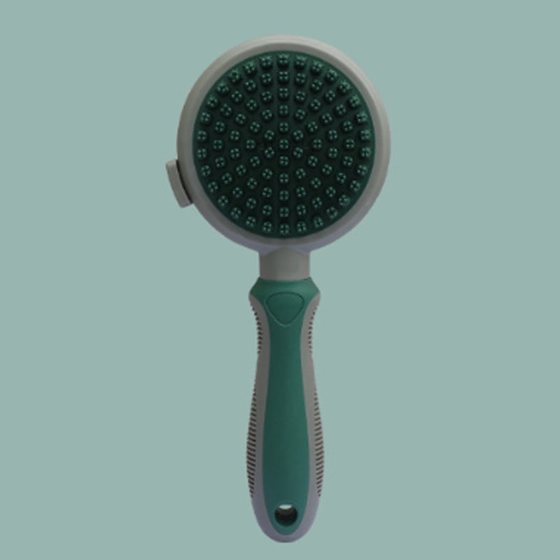 Brosse à poils de chat en silicone 2 en 1 avec picots en caoutchouc souple pour chats d'intérieur, bain de chien, massage, toilettage, massage de perte de poils, bain, élimine en douceur les nœuds et les poils lâches des chats et des chiens à poils longs