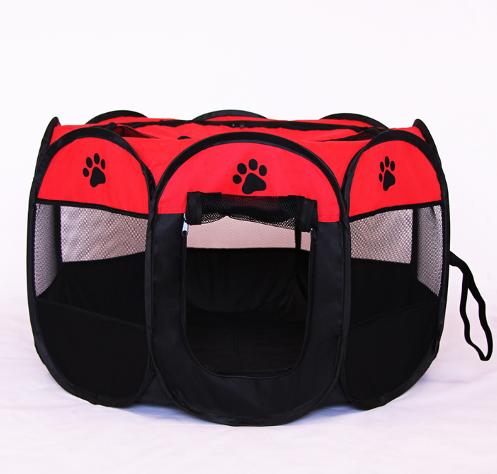 Valla octogonal plegable rápida para mascotas, tela Oxford 600D, impermeable y atrapante para gatos, jaula para perros, jaula para mascotas