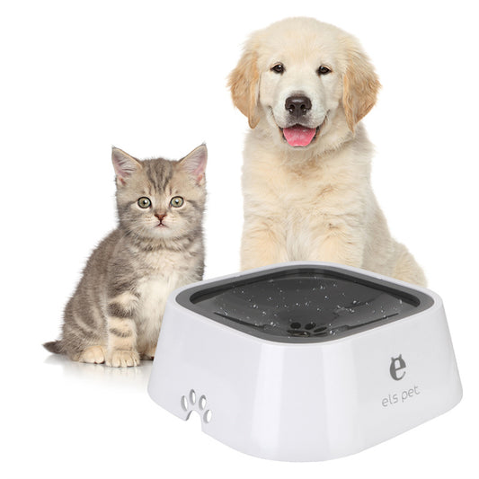 Bol d'eau flottant Anti-débordement pour chien et chat, 1,5 l, distributeur d'eau lente, fontaine pour animaux de compagnie, ABS et PP, fournitures pour chiens